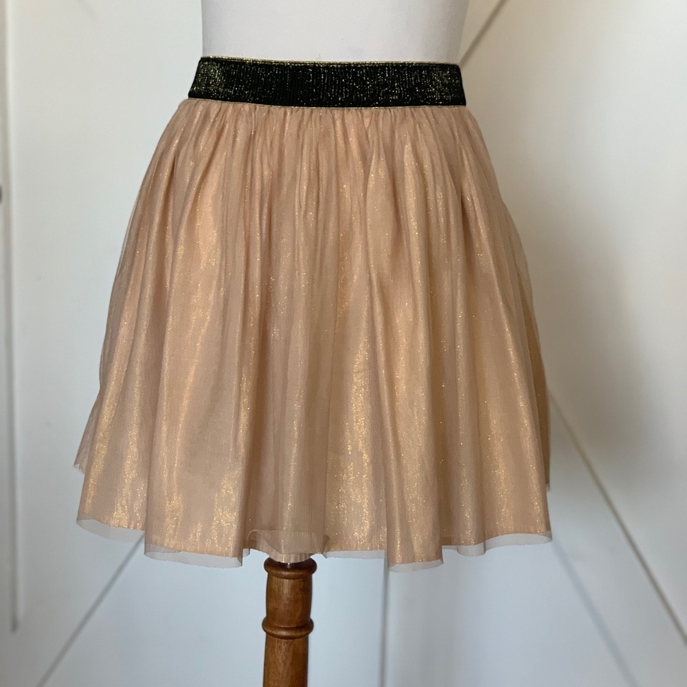 Blush pink tulle mini skirt